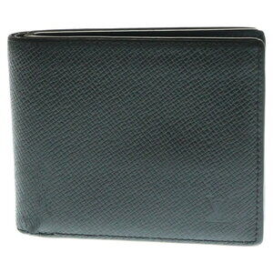 Louis Vuitton Taiga Portefeuille Wallet Amerigo NM Bifold Black